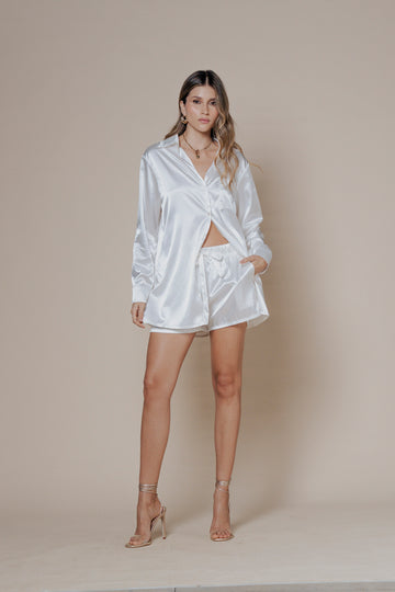 Chic Shirt Classic Long Sleeve Silky Satin