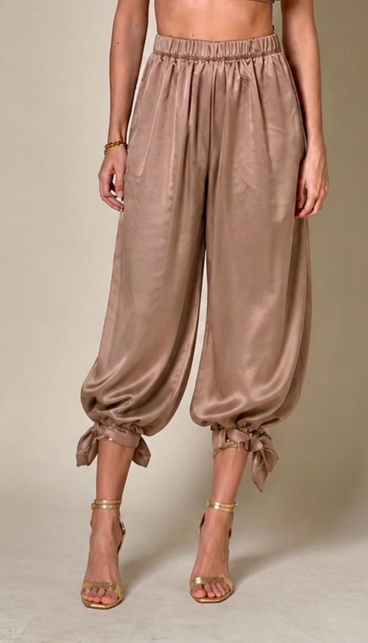 Princess Balloon Pants Silky Satin