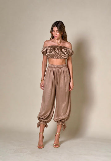 Princess Balloon Pants Silky Satin